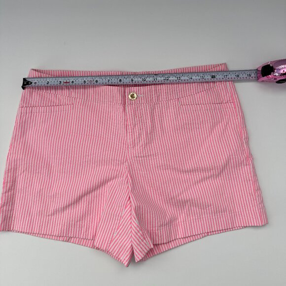 Lilly Pulitzer Kelly Shorts in Pink Tropics Seersucker NWT Size 10 - Picture 5 of 10